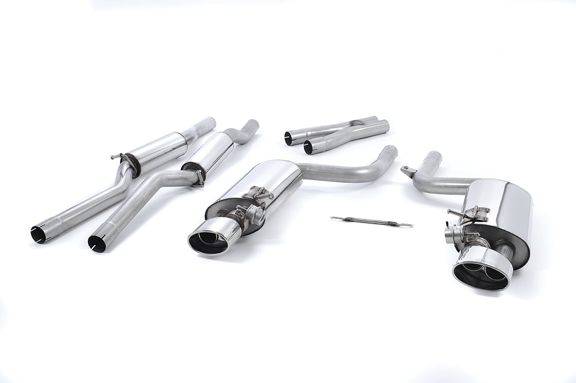 Milltek Resonated Cat Back Valved Exhaust for Audi RS4 B7 Quattro (06-08)