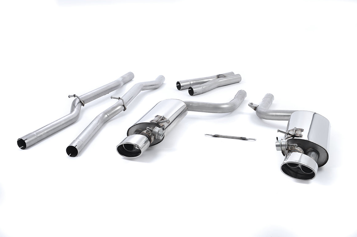 Milltek Non-Res Cat Back Valved Exhaust for Audi RS4 B7 Quattro (06-08)