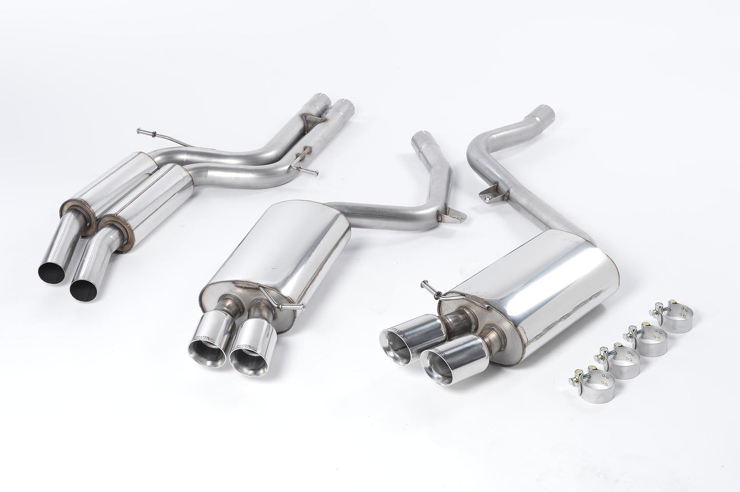 Milltek Resonated Cat Back Exhaust for Audi S5 4.2 V8 B8 Coupe (07-11)