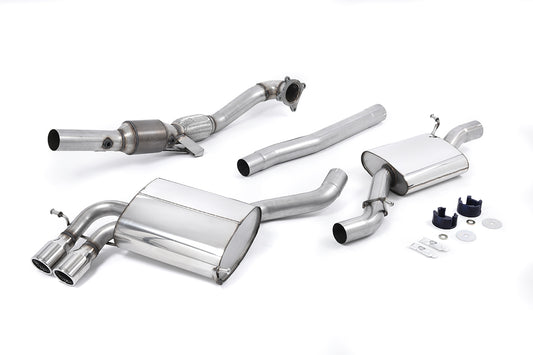 Milltek Turbo Back Exhaust & Sports Cat for Audi S3 8P Sportback (07-12)