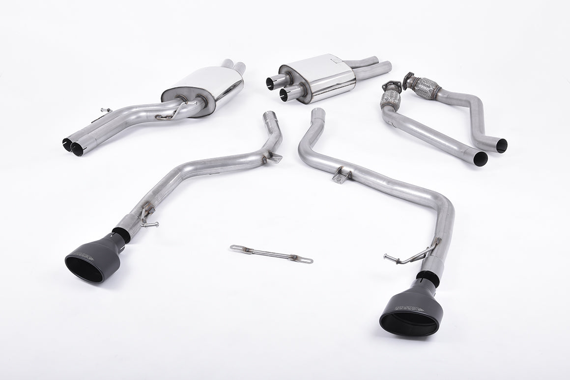 Milltek Cat Back Exhaust Black Race Version for Audi S4 B8 (09-12)