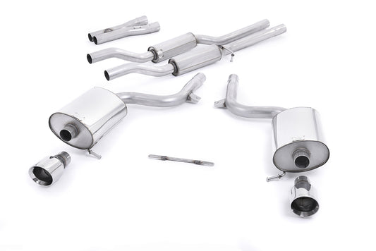 Milltek Cat Back Exhaust GT100 Tips for Audi A4 3.0 V6 B6 Quattro (01-05)