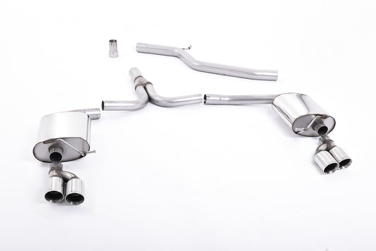 Milltek Cat Back Quad Exhaust for Audi A4 2.0 TDI B8 Quattro (09-11)