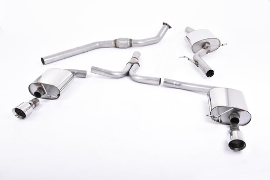 Milltek Cat Back Dual Exhaust for Audi A4 2.0 TFSI S-Line B8 Auto (08-11)