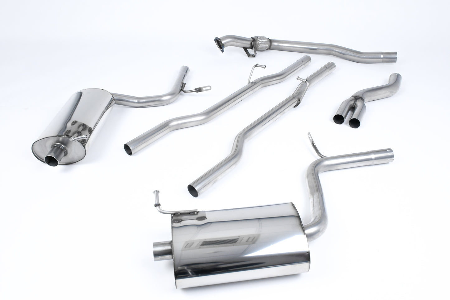 Milltek Non-Res Cat Back Exhaust 100mm for Audi A4 1.8T B6 Quattro 163BHP 01-05