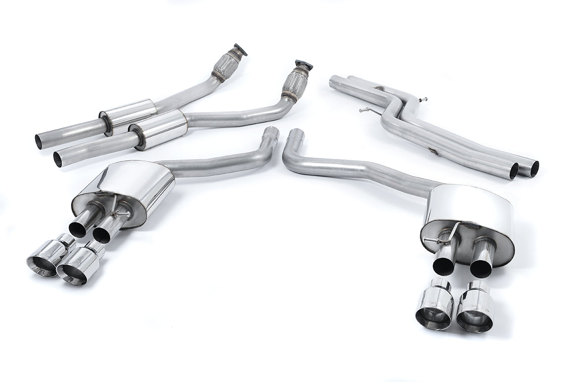 Milltek Non-Res Cat Back Exhaust Polished Tips for Audi S6 C7 (12-18)