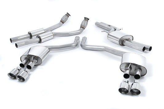 Milltek Resonated Cat Back Exhaust Polished Tips for Audi S7 (12-18)