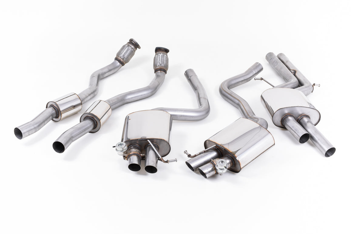 Milltek Resonated Cat Back Exhaust for Audi RS4 B8 (12-15)