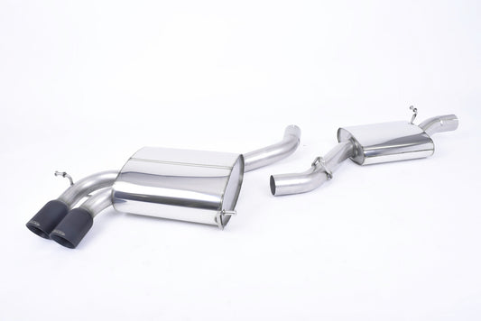 Milltek Resonated Cat Back Exhaust Black Tips for Audi S3 8P 3 Door (06-12)