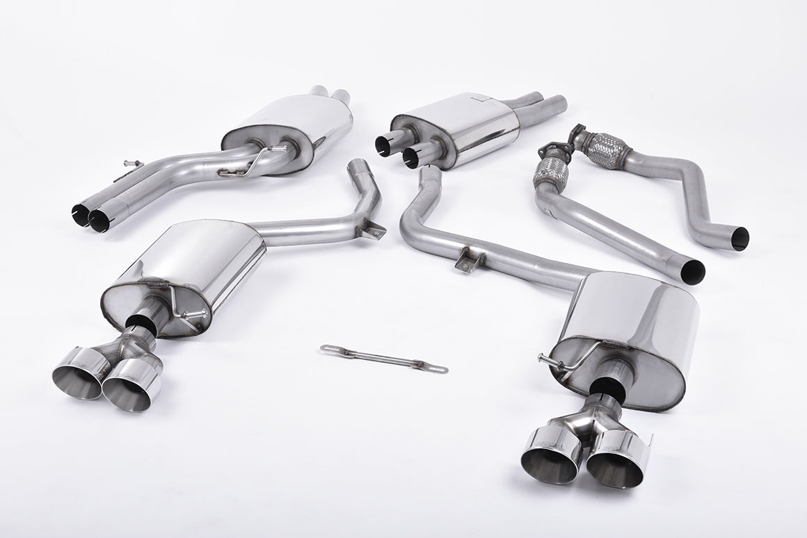 Milltek Cat Back Quad Exhaust Polished for Audi S4 B8.5 (12-16)