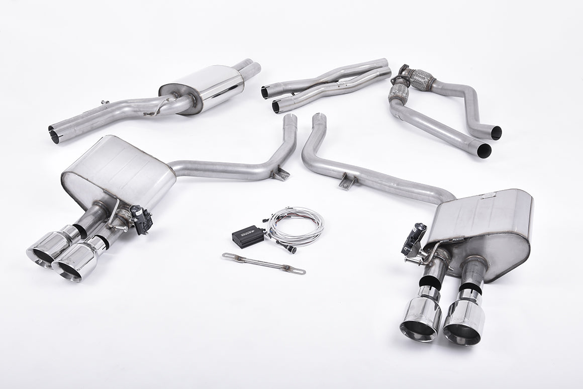 Milltek Cat Back Valved Exhaust Polished for Audi S4 B8.5 (12-16)