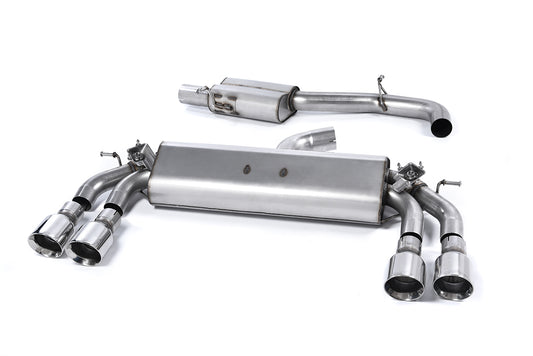 Milltek Resonated Cat Back Exhaust Polished Tips for Audi S3 8V Sportback 13-18