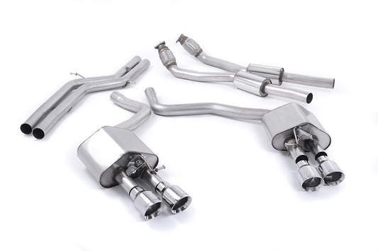 Milltek Non-Res Cat Back Exhaust Polished Tips for Audi S7 (12-18)