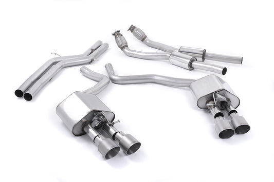 Milltek Non-Res Cat Back Valvesonic Exhaust Titanium Tips for Audi S7 (12-18)