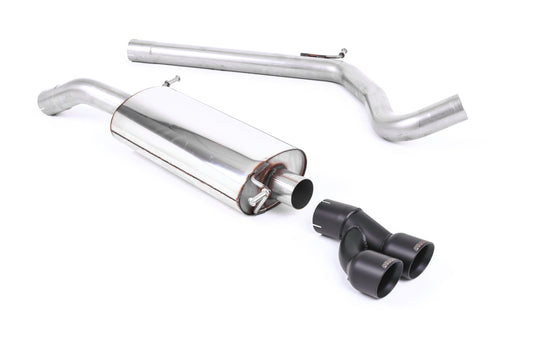 Milltek Non-Res Cat Back Exhaust Black Tips for VW Polo GTI DSG (10-15)