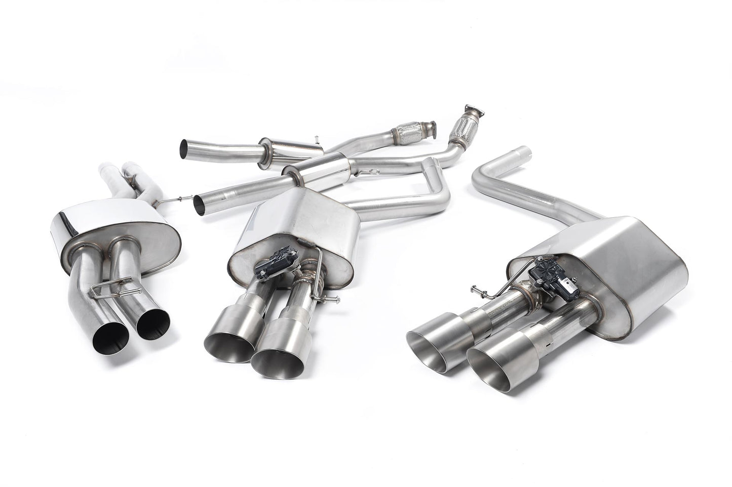 Milltek Non-Res Cat Back Exhaust Titanium Tips for Audi S8 D4 (13-18)