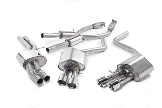 Milltek Non-Res Cat Back Exhaust Polished Tips for Audi S8 D4 (13-18)