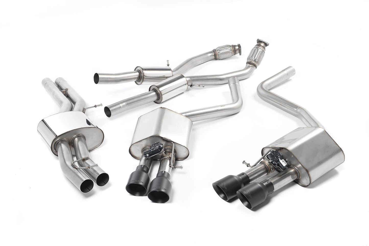 Milltek Non-Res Cat Back Exhaust Black Tips for Audi S8 D4 (13-18)