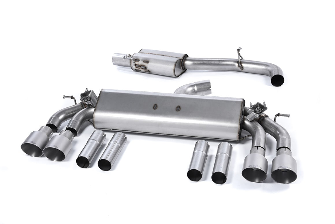 Milltek Resonated Cat Back Exhaust Titanium Round for Audi S3 Saloon/Cab 13-18