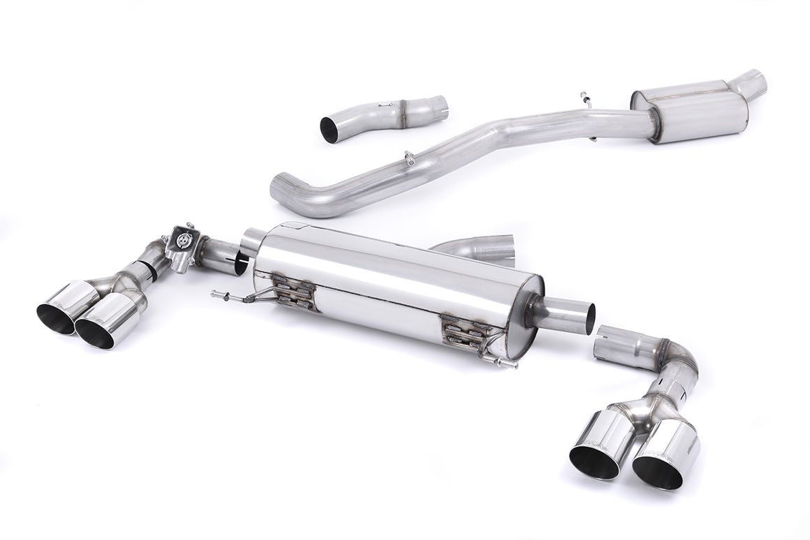 Milltek Resonated Cat Back Exhaust Round Tips for Audi S1 8X Quattro (14-18)