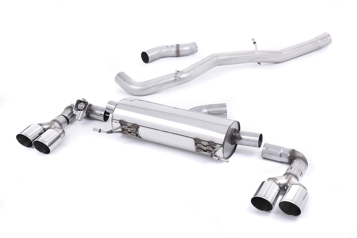 Milltek Non-Res Cat Back Exhaust Round for Audi S1 8X Quattro (14-18)