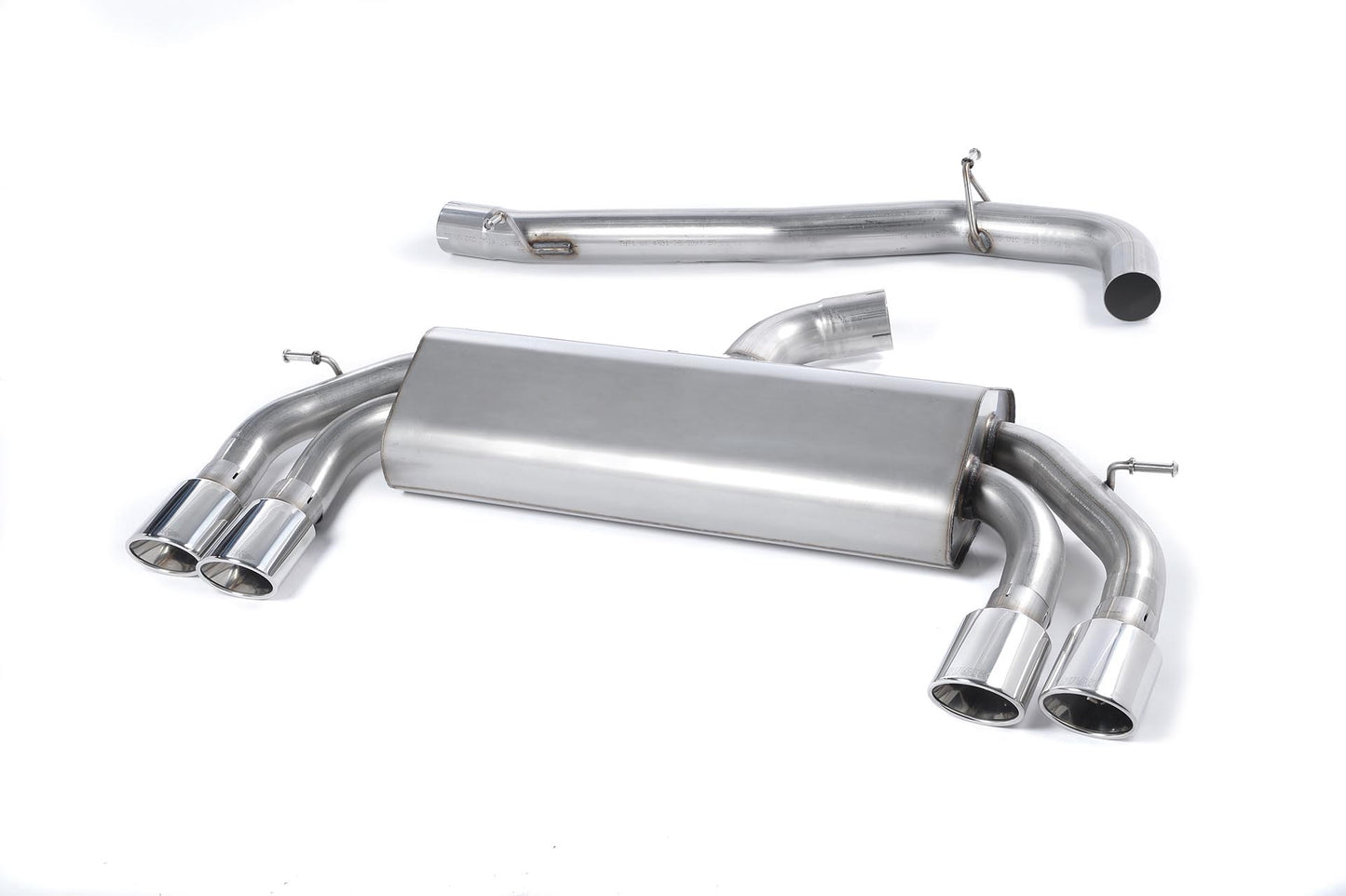 Milltek Non-Res Cat Back Race Exhaust Oval Tips for Audi S3 8V 3 Door (13-18)