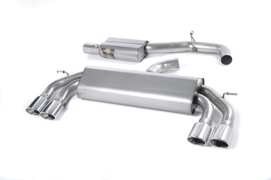 Milltek Resonated Cat Back Race Exhaust Oval for Audi S3 8V 3 Door (13-18)