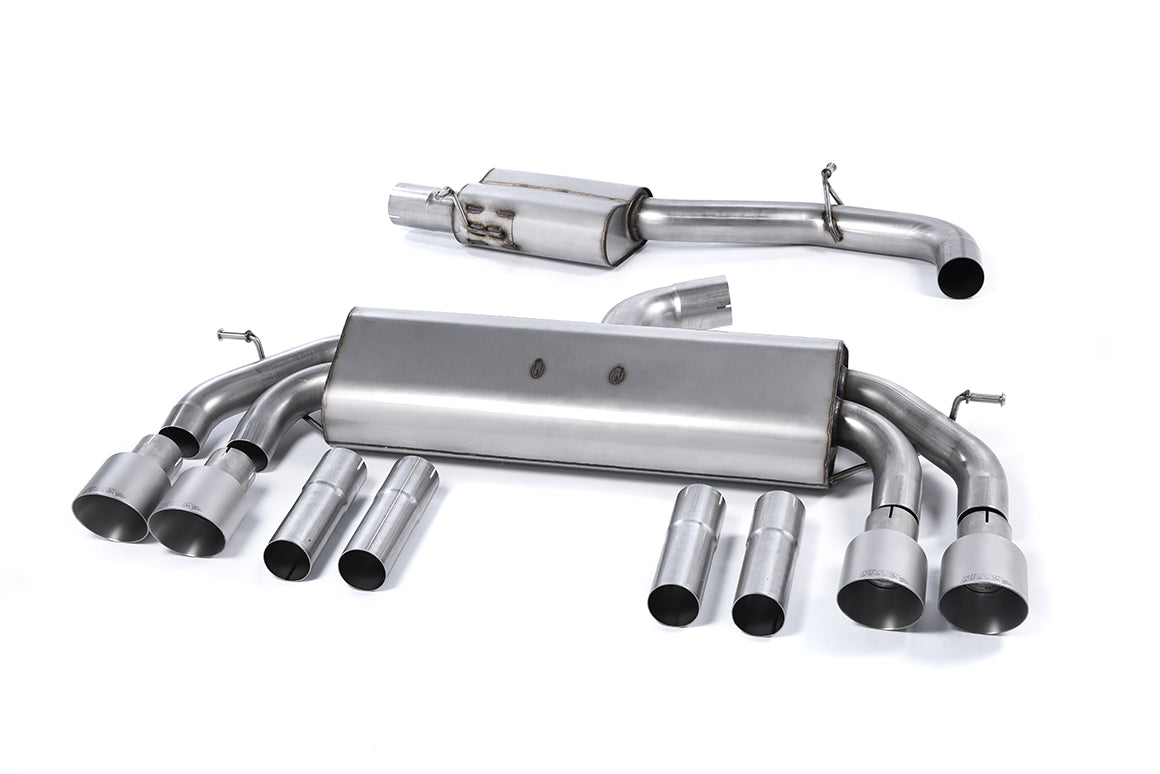 Milltek Resonated Cat Back Race Exhaust Round Titanium for Audi S3 Saloon/Cab