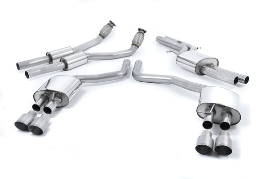 Milltek Resonated Cat Back Exhaust Titanium Tips for Audi S7 (12-18)