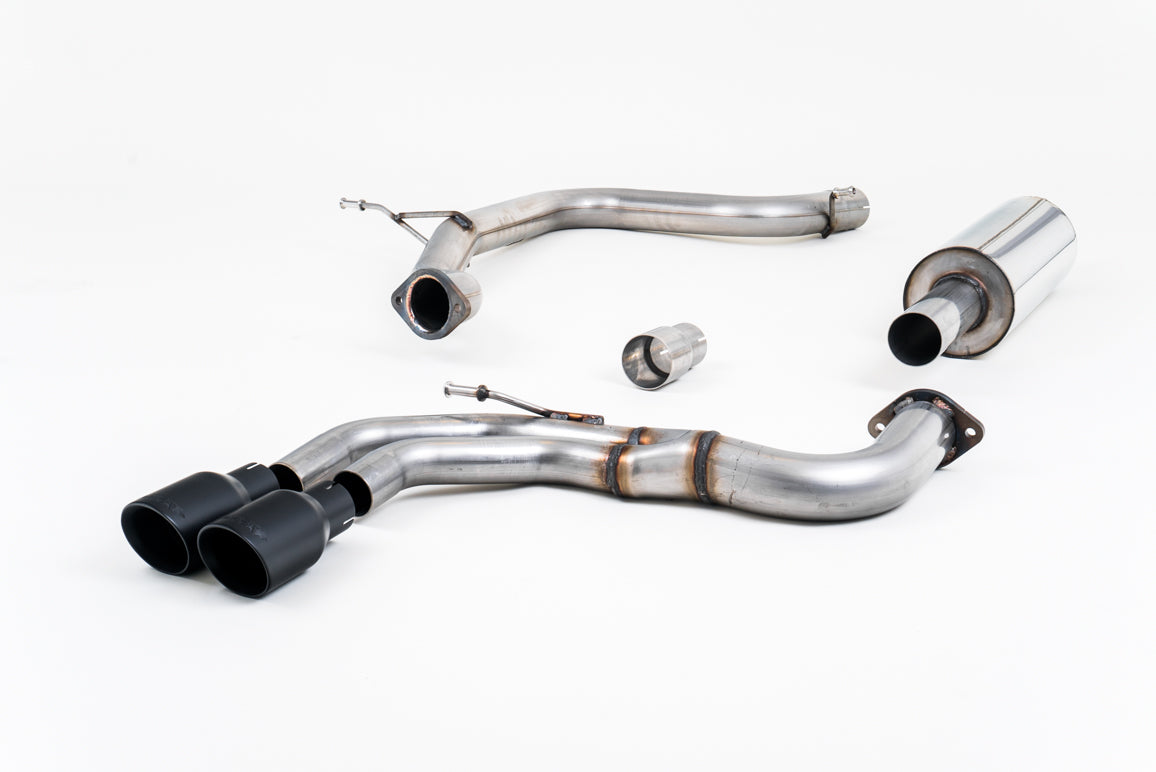 Milltek Resonated Cat Back Exhaust Black Tips for Audi A3 2.0 TDI 8V 2WD (13-22)