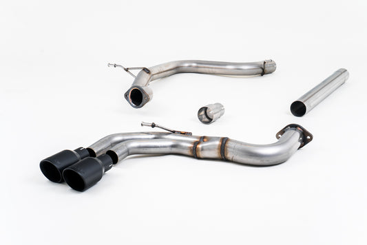 Milltek Non-Res Cat Back Exhaust Black Tips for Audi A3 2.0 TDI 8V 2WD (13-22)