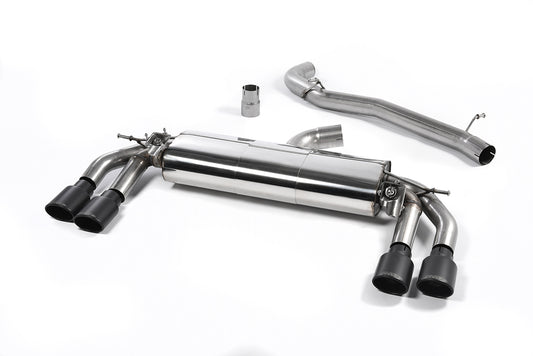 Milltek Non-Res Cat Back Exhaust Black Oval Tips for Audi TTS Mk3 8S (15-22)