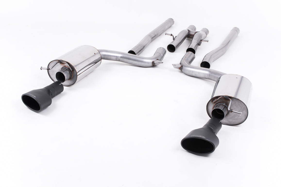 Milltek Non-Res Cat Back Exhaust Black Tips for Audi RS6 C6 Quattro (08-10)