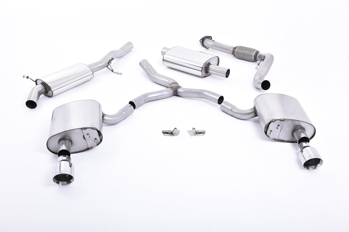 Milltek Resonated Cat Back Exhaust for Audi A4 B9 2.0 TFSI Quattro (16-22)