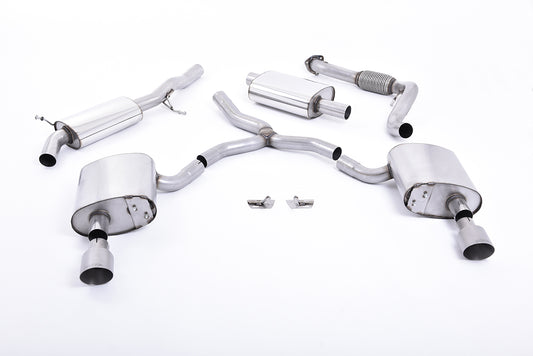 Milltek Resonated Cat Back Exhaust Titanium for Audi A4 B9 2.0 TFSI Quattro