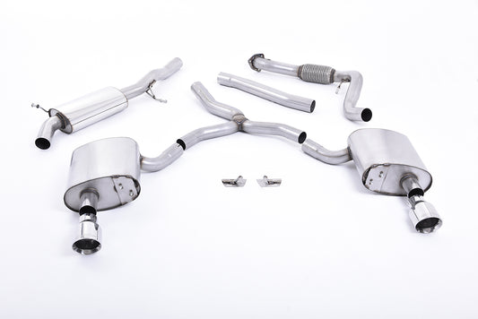 Milltek Resonated Cat Back Road+ Exhaust for Audi A4 B9 2.0 TFSI Quattro (16-22)