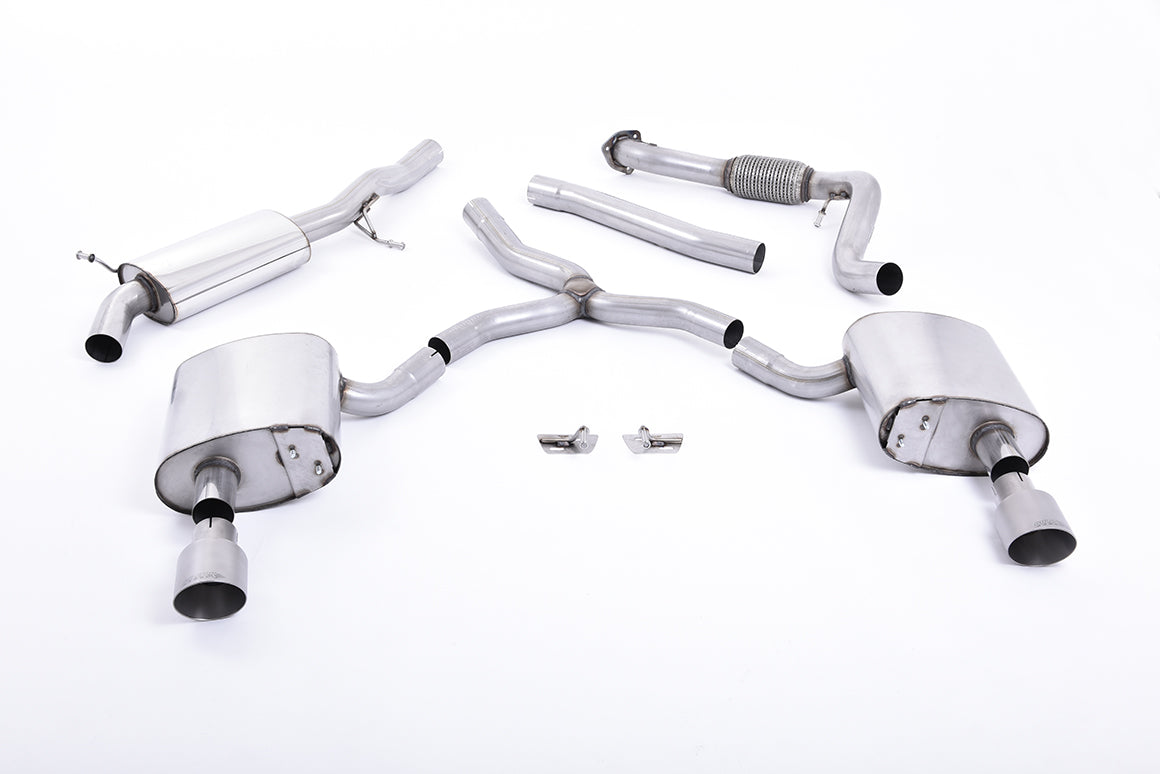 Milltek Resonated Cat Back Road+ Exhaust Titanium for Audi A4 B9 2.0 TFSI 4WD