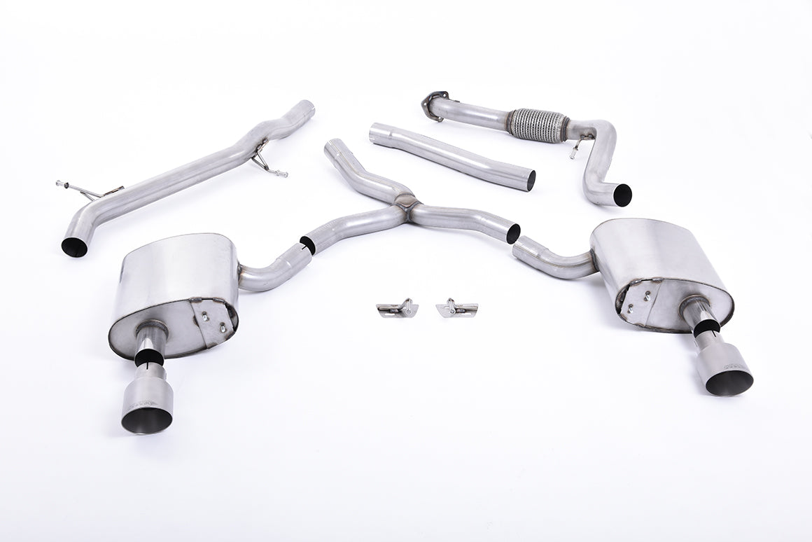 Milltek Non-Res Cat Back Exhaust Titanium for Audi A4 B9 2.0 TFSI Quattro