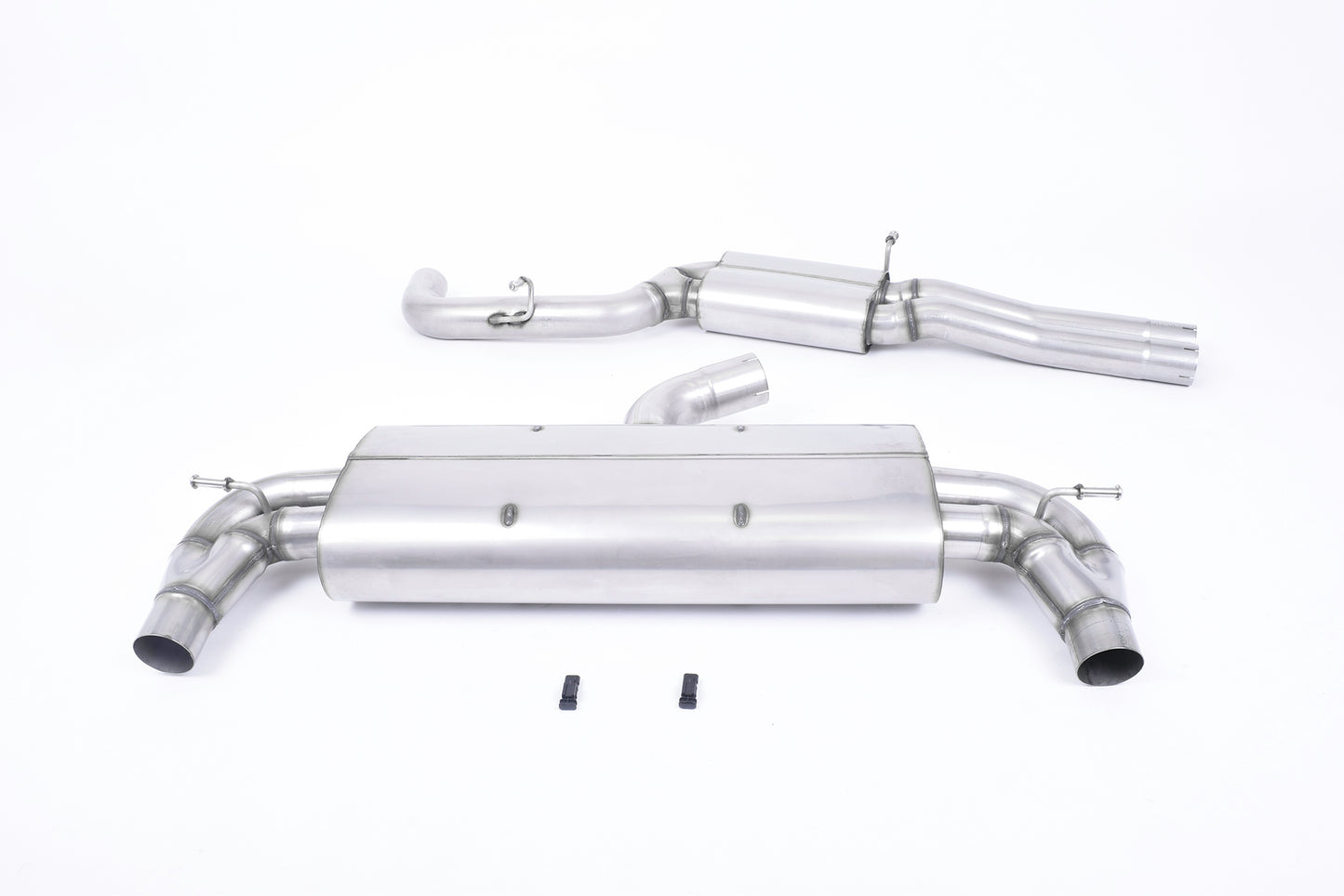 Milltek Resonated Non-Valved Cat Back Exhaust Black for Audi RS3 8V PFL (15-17)