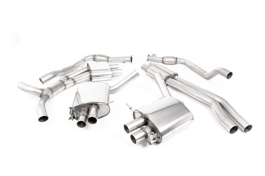 Milltek Resonated Cat Back Exhaust Black Tips for Audi RS5 B9 Coupe