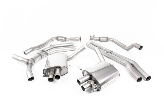 Milltek Cat Back Exhaust Polished for Audi RS4 B9 Non-OPF (18-22)