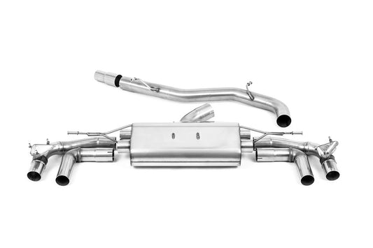 Milltek Non-Res OPF Back Exhaust Polished Tips for Audi S3 8Y