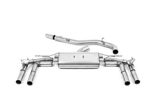Milltek Non-Res OPF Back Exhaust Black Tips for Audi S3 8Y Saloon