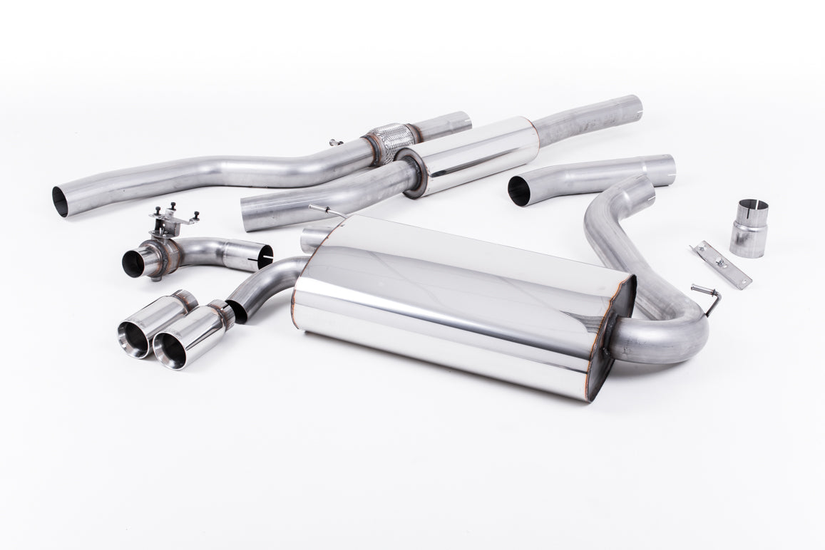 Milltek Resonated Cat Back Exhaust Polished Tips for BMW 428i F32 Manual (14-22)