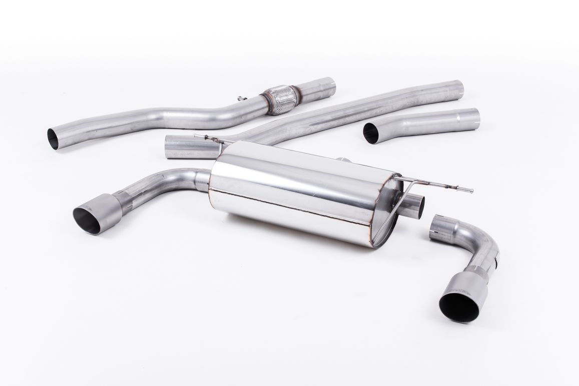 Milltek Non-Res Cat Back Exhaust Polished for BMW 428i F32 Auto (435i Valance)