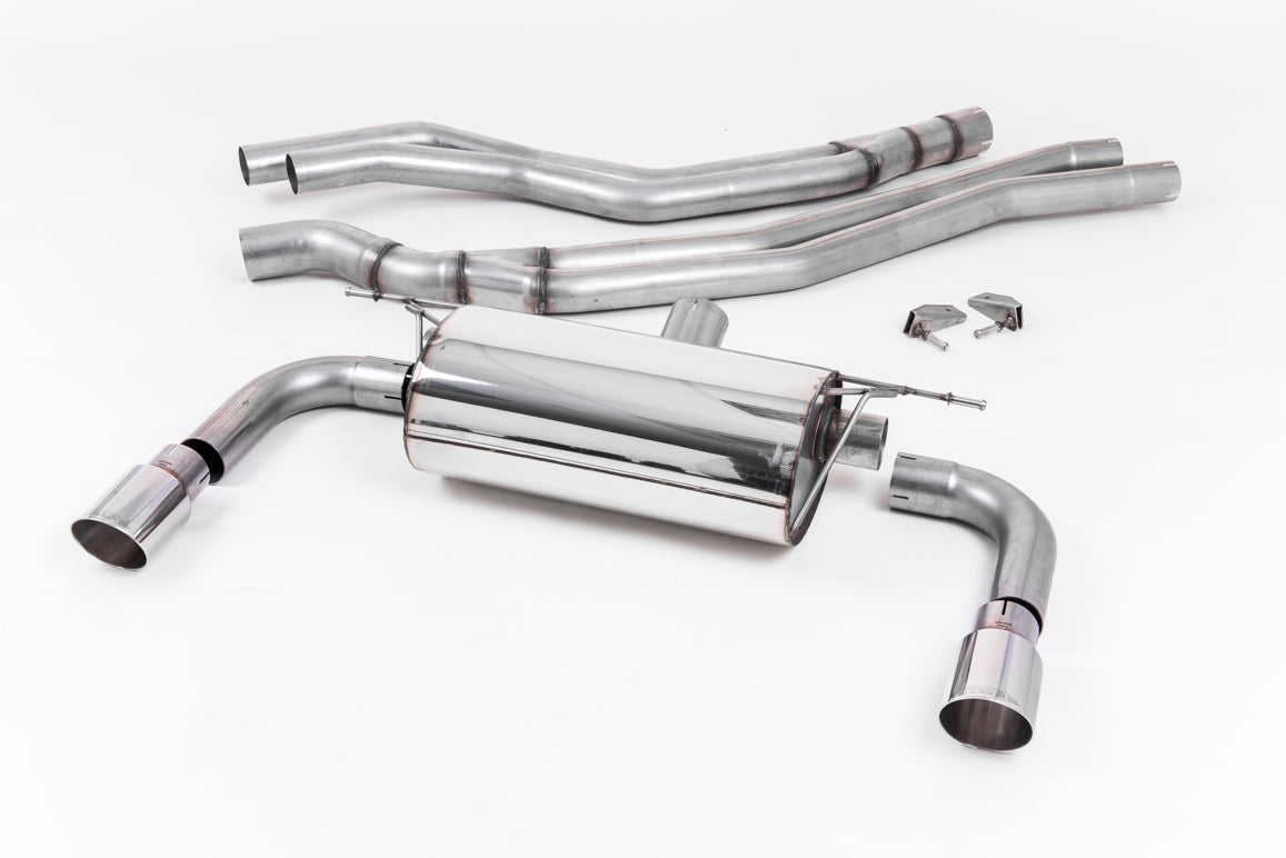 Milltek Resonated Cat Back Exhaust Polished Tips for BMW M240i F22 LCI (15-18)