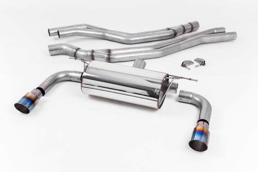 Milltek Resonated Cat Back Exhaust Burnt Titanium for BMW M240i F22 LCI (15-18)