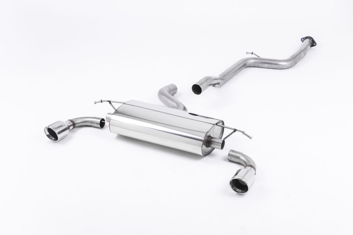 Milltek Non-Res Cat Back Exhaust GT100 Tips for Ford Focus Mk2 ST 225 (05-10)