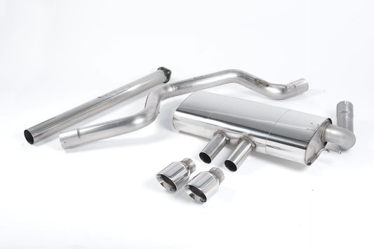 Milltek Non-Res Cat Back Exhaust Polished Tips for Ford Focus Mk3 ST (12-18)