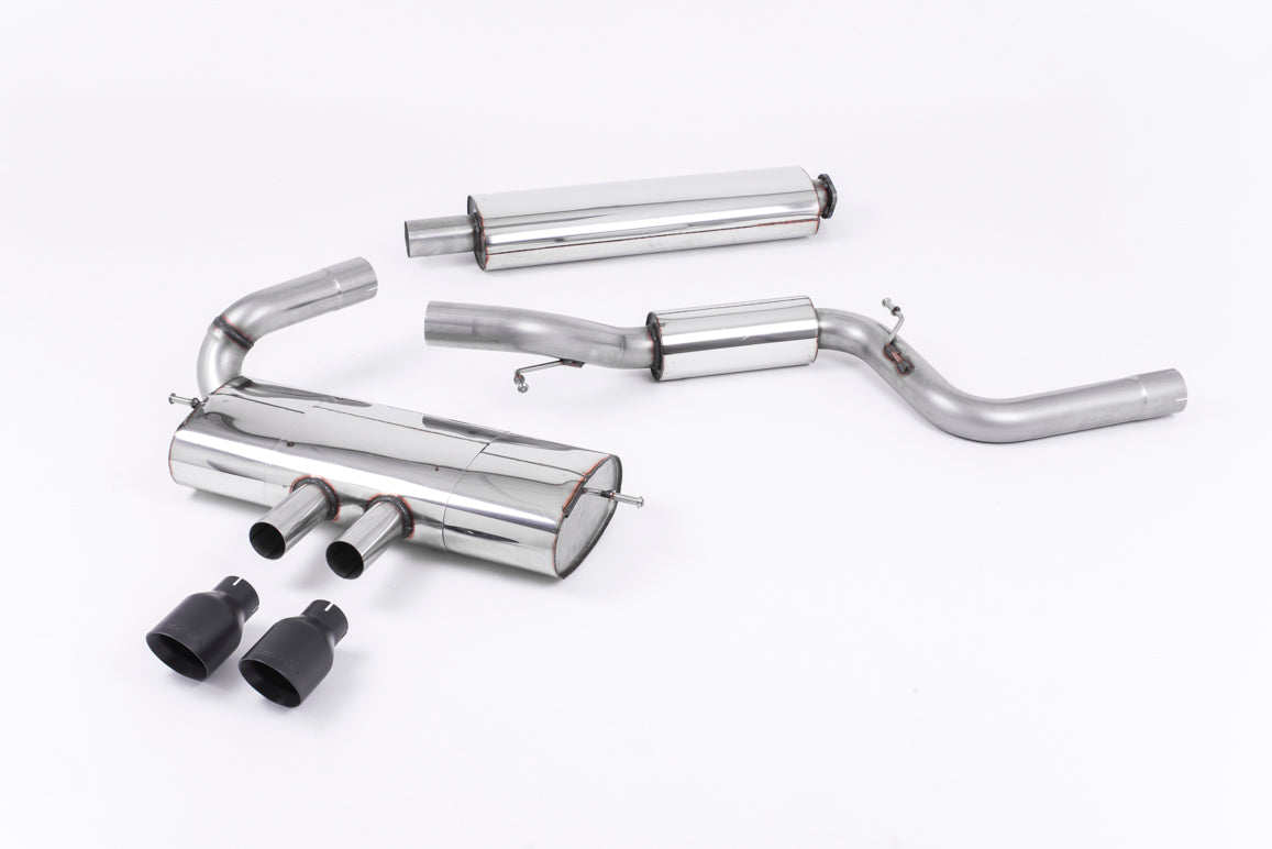 Milltek Resonated Cat Back Exhaust Black Tips for Ford Focus Mk3 ST (12-18)